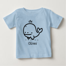 Adsible Baby Whale - Kawaii Sea CreatLine Art T Shirt