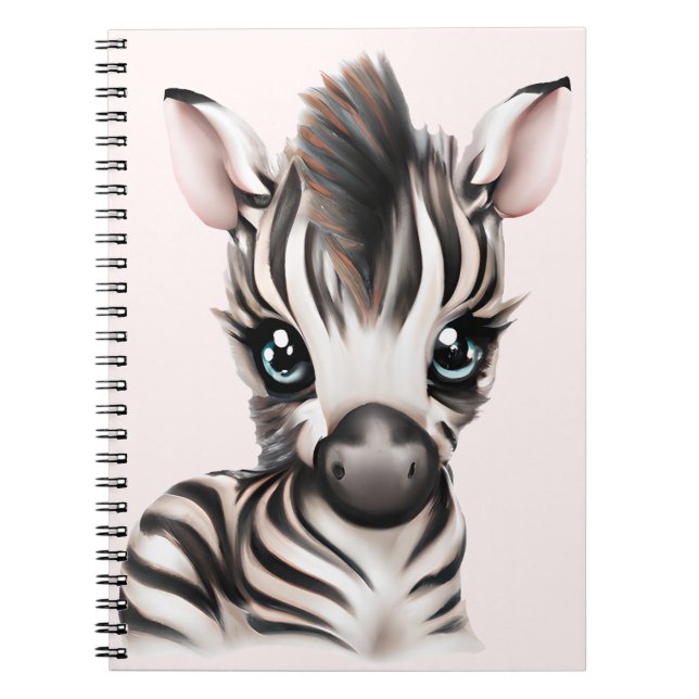 Adsible Baby Zebra Anteckningsbok (Framsidan)