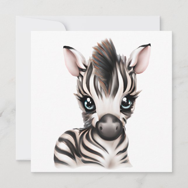 Adsible Baby Zebra Julkort (Framsida)