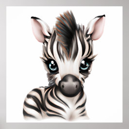 Adsible Baby Zebra Poster