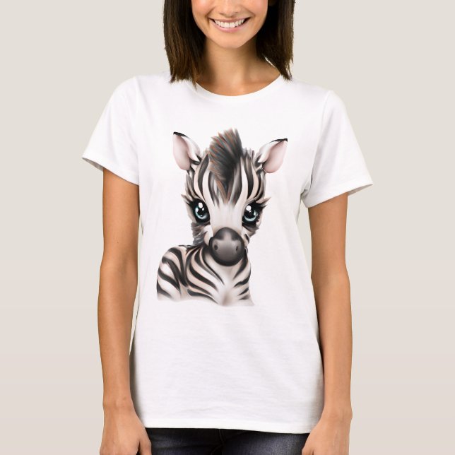 Adsible Baby Zebra T Shirt (Framsida)
