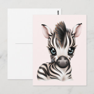 Adsible Baby Zebra Vykort