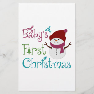 Adsible Babys Första jul Brevpapper