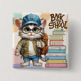 Adsible Back to school Cat Wat Backpack Knapp