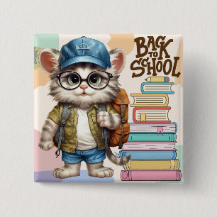 Adsible Back to school Cat Wat Backpack Knapp
