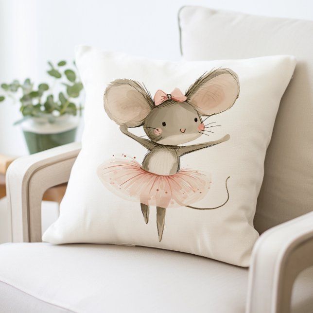Adsible Ballerina Mouse Pillow, Cute Nursery Kudde (Skapare uppladdad)