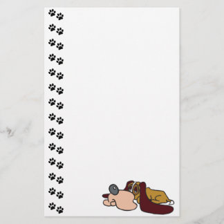 Adsible Basset Hound Puppy Stationery Brevpapper