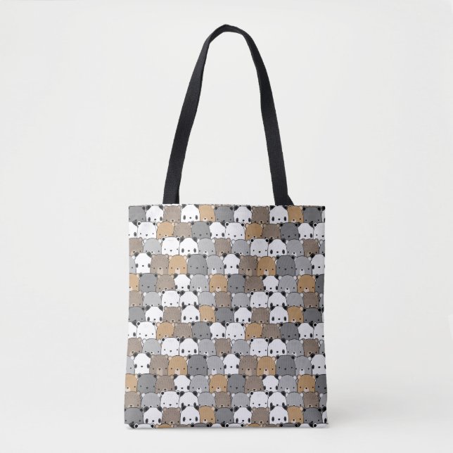 Adsible Bears Tote Bag Tygkasse (Framsida)
