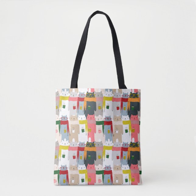 Adsible Bears Tote Bag Tygkasse (Framsida)
