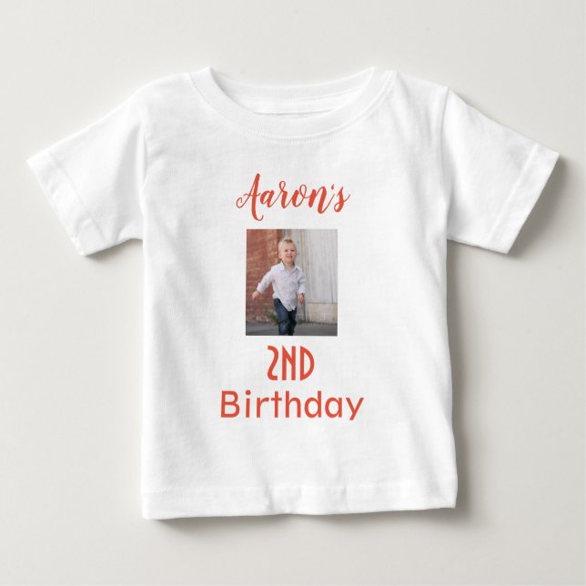 Adsible Birthday Boy Photo T Shirt (Framsida)