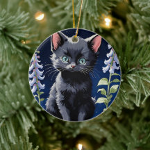 Adsible Black Cat Ornaments