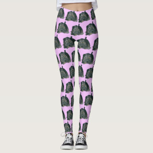Adsible Black Chinese Shar Pei Leggings