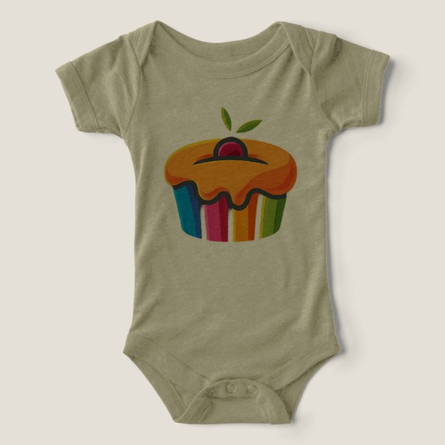 Adsible Blue and Rosa Cake Bella+Canvas Infant T Shirt (Design Framsida)