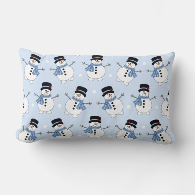 Adsible Blue Snögubbe Pillow Lumbarkudde (Framsida)