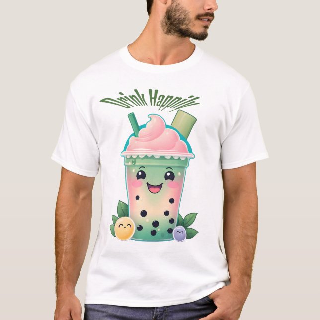 Adsible Boba Yoga Tee - Inner Peas and Boba. (Framsida)