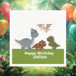 Adsible Boho Dinosaur Party Pappersservett