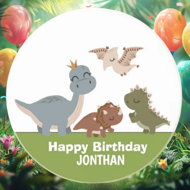 Adsible Boho Dinosaur Party Underlägg (Transform your party with our Adorable Boho Dinosaur Coasters! )