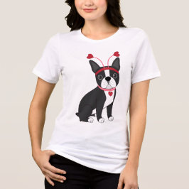 Adsible Boston Terrier Valentine T Shirt
