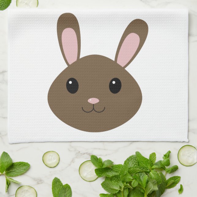 Adsible Brown Bunny Kökshandduk (Vikta)