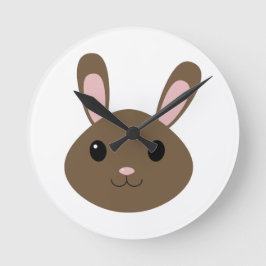 Adsible Brown Bunny Rund Klocka
