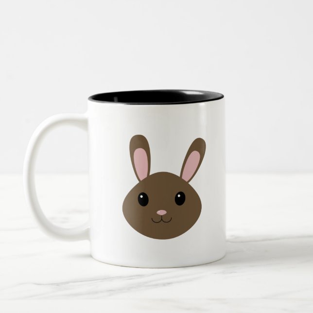 Adsible Brown Bunny Två-Tonad Mugg (Vänster)