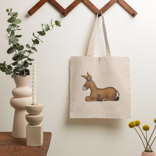 Adsible Brown Donkey Tote Bag Tygkasse (Skapare uppladdad)