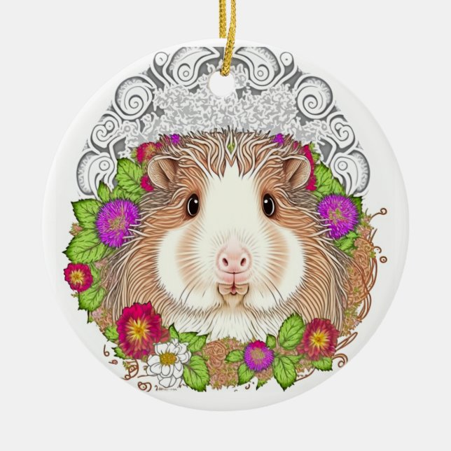 Adsible Brown Guinea Gris Julgransprydnad Keramik (Framsidan)