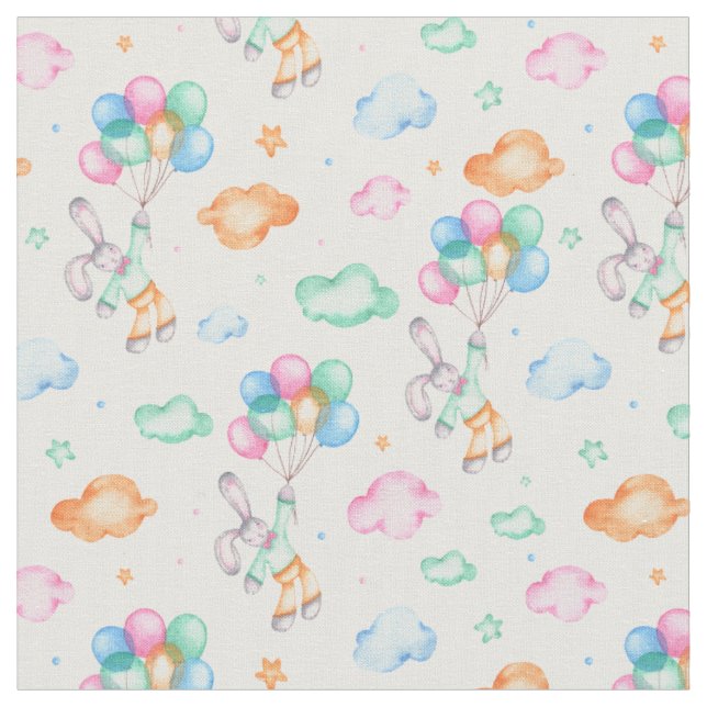 Adsible Bunnies Fabric Tyg (Närbild)