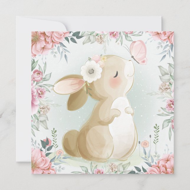 Adsible Bunny Helgdag Card Julkort (Framsida)