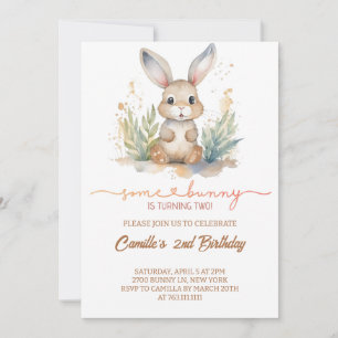 Adsible bunny kanin-födelsedag inbjudningar