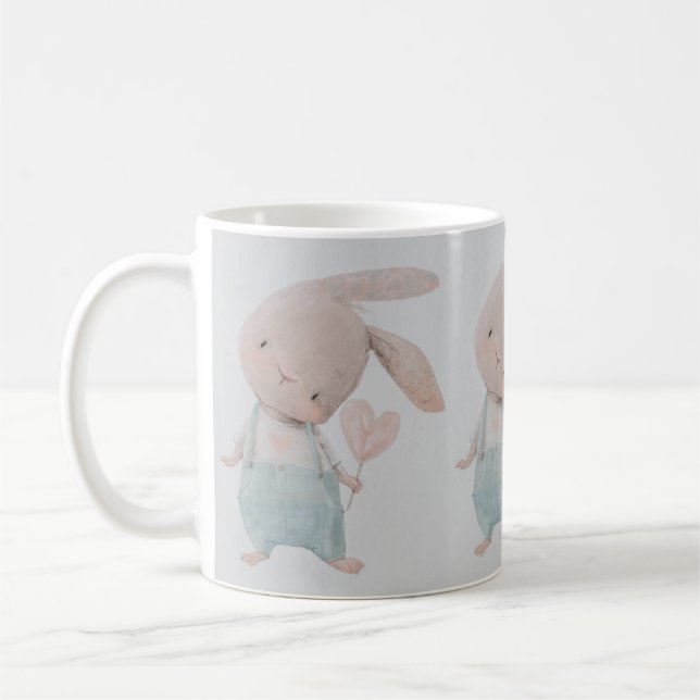 Adsible Bunny Mugg - Perfekt for Baby Showers (Vänster)