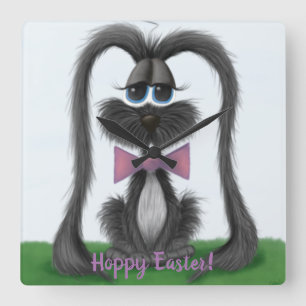 Adsible Bunny Rabbit Fyrkantig Klocka