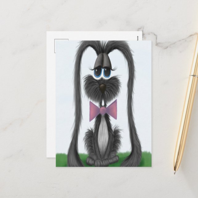 Adsible Bunny Rabbit Helg Vykort (Fram/Back In Situ)