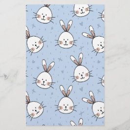 Adsible Bunny Rabbit Mönster Brevpapper