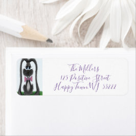 Adsible Bunny Rabbit Returadress Etikett