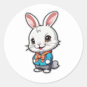 Adsible Bunny Sticker - en Bra för hopping Runt Klistermärke