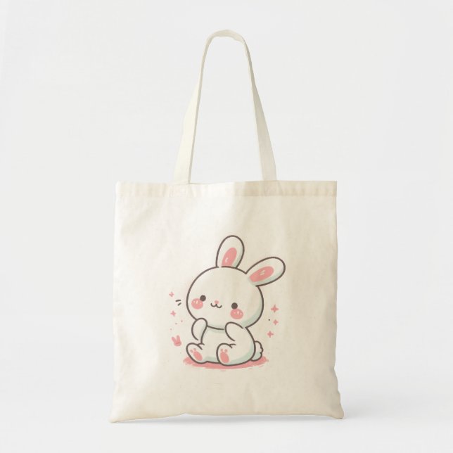 Adsible Bunny Tote Bag Tygkasse (Framsidan)