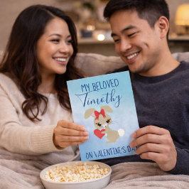 Adsible Bunny Valentine för Boykompis Helgkort