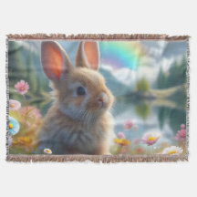 Adsible Bunny vid en Enchanted Sjö