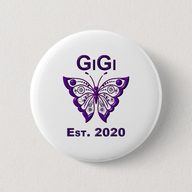 Adsible Butterfly Gigi "Est 2020" Knapp (Framsida)