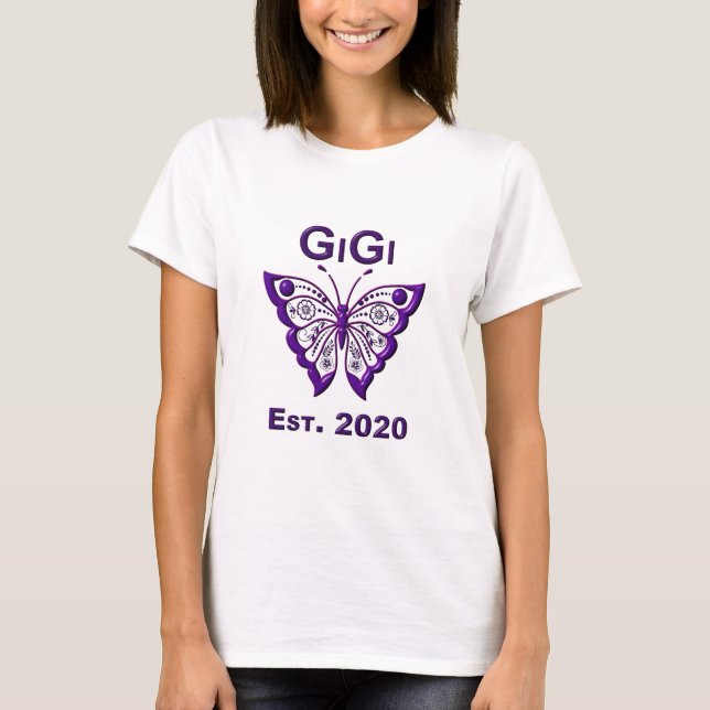 Adsible Butterfly Gigi "Est 2020" T Shirt (Framsida)