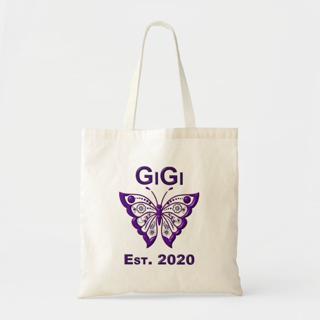Adsible Butterfly Gigi "Est 2020" Tygkasse (Framsidan)