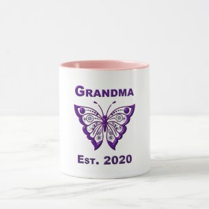 Adsible Butterfly Grandma "Est 2020" Mugg