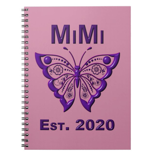 Adsible Butterfly Mimi "Est 2020" Anteckningsbok (Framsidan)