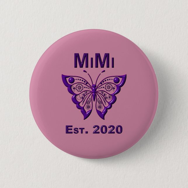 Adsible Butterfly Mimi "Est 2020" Knapp (Framsida)