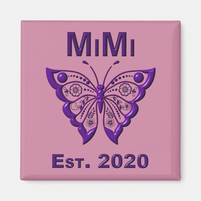 Adsible Butterfly Mimi "Est 2020" Magnet (Framsidan)