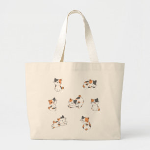 Adsible Calico Cat Tote Bag Jumbo Tygkasse