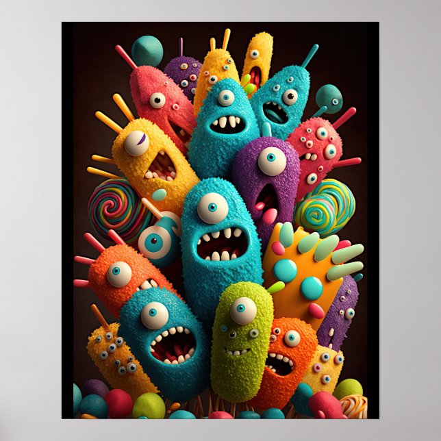Adsible Candy Monsters Poster (Framsidan)