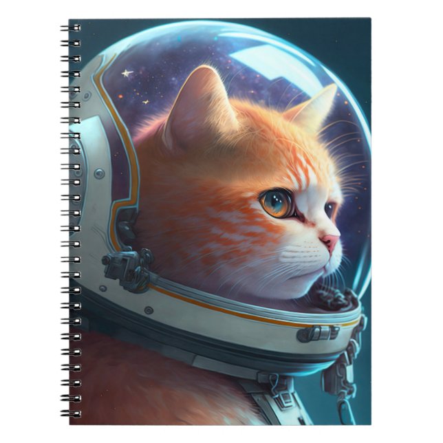 Adsible Cat Astronaut Anteckningsbok (Framsidan)