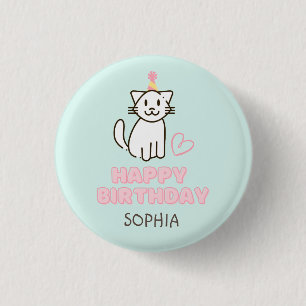 Adsible Cat in a Birthday Hat Knapp